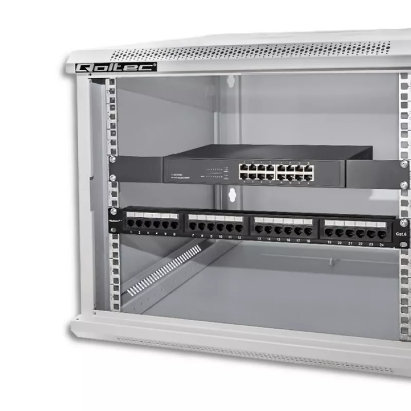 Rack spinta QOLTEC 19 colių 9U 600x500x600 sieniniam arba ant grindų montavimui serverių korpusas