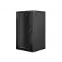 Lanberg sieninis montavimo stovo spintos korpusas 19'' 22U 600x600mm juodas (stiklinės durys)