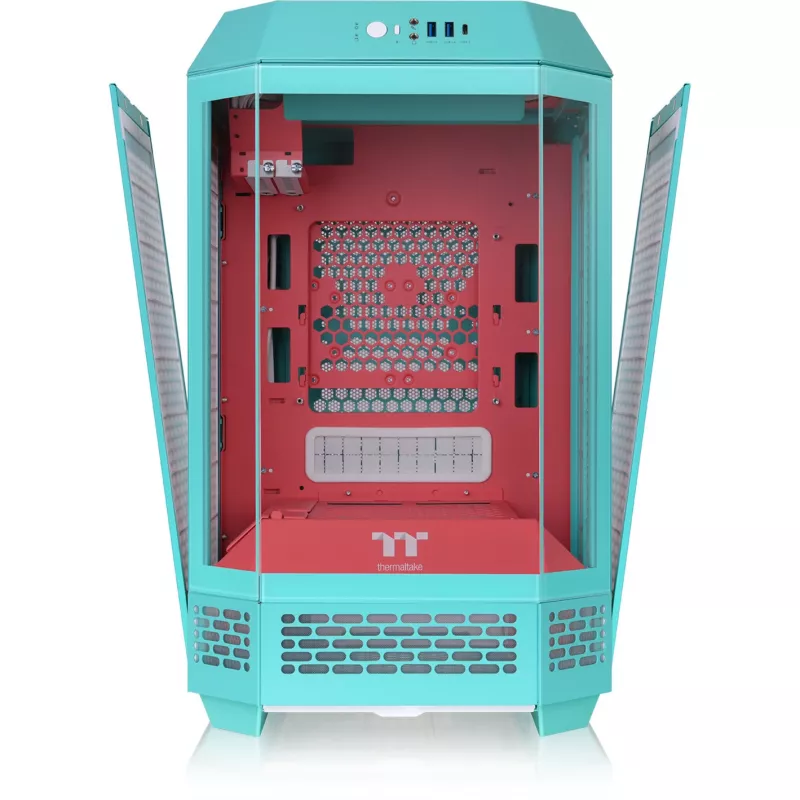 Thermaltake The Tower 250 Mini Tower korpusas, mėtų/ūginė, grūdintas stiklas