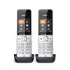 Gigaset COMFORT 500HX duo analoginis/DECT telefono aparatas su skambučio ID, juodas, sidabrinis