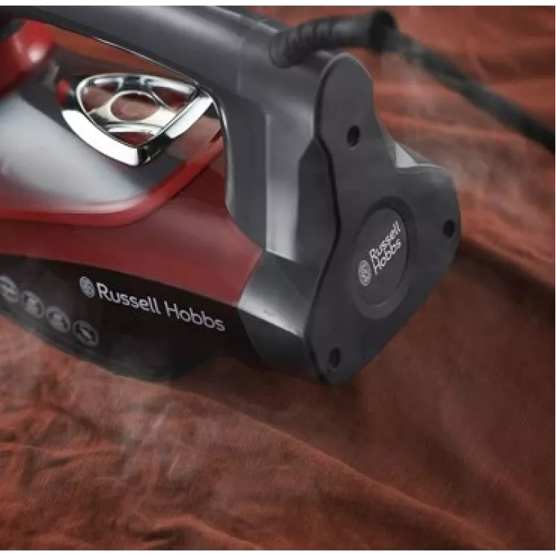 Russell Hobbs 25090-56 lygintuvas Dry & Steam keraminis padas 2600 W Juoda, Pilka, Raudona