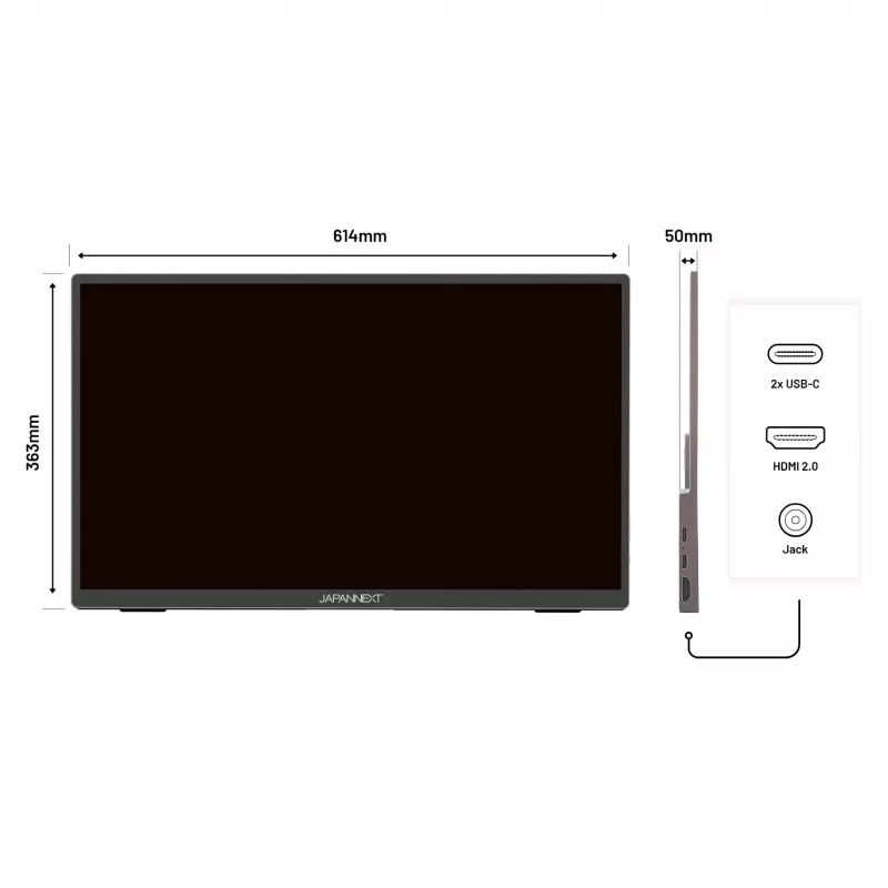 JAPANNEXT JN-MD-I156FHDR-T nešiojamas monitorius 15.6 colio Full HD LED liečiamu ekranu