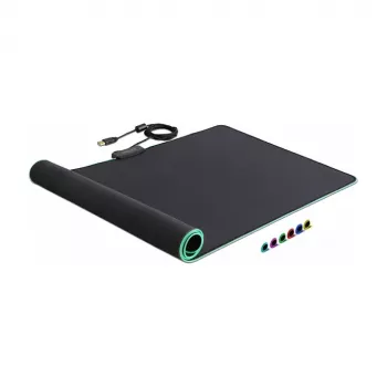 Pelės kilimėlis DeLOCK 12555, 920x303 mm, RGB apšvietimas, USB