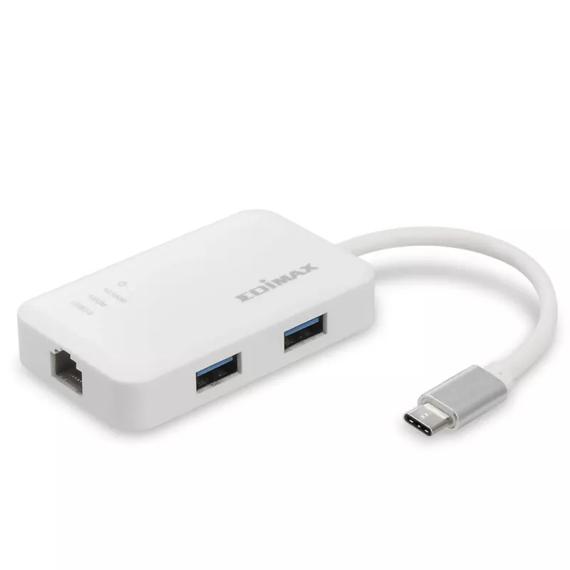 Edimax EU-4308 USB-C šakotuvas, 3x USB 3.0 + Gigabit Ethernet