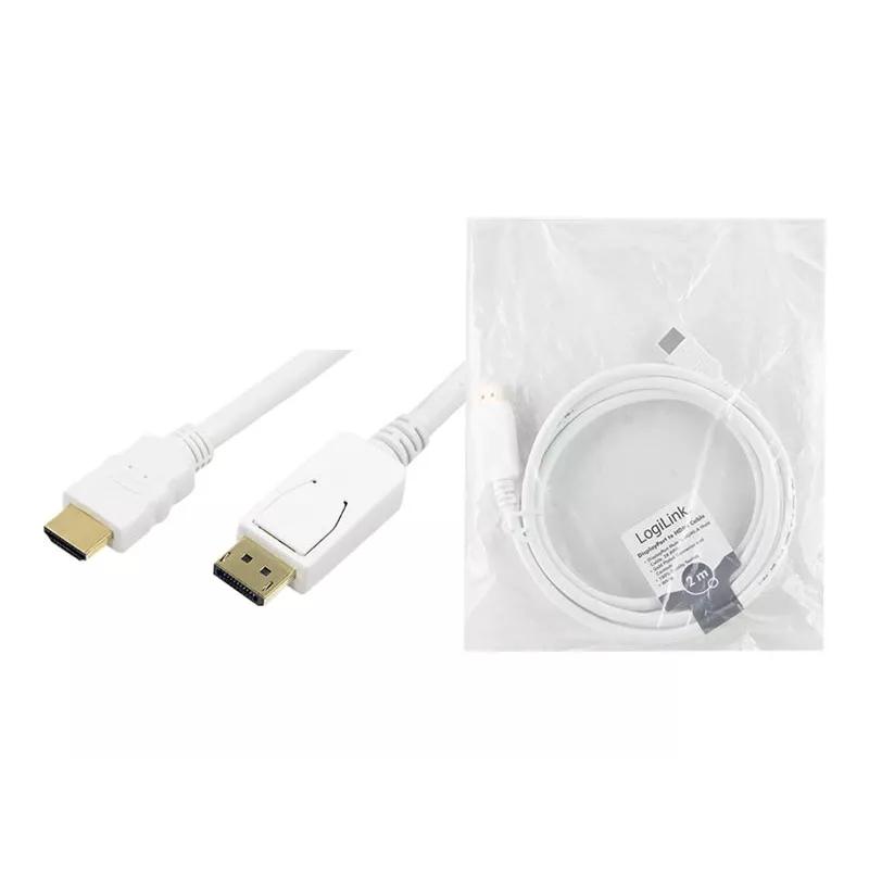 LogiLink CV0055 HDMI–DP laidas 2m