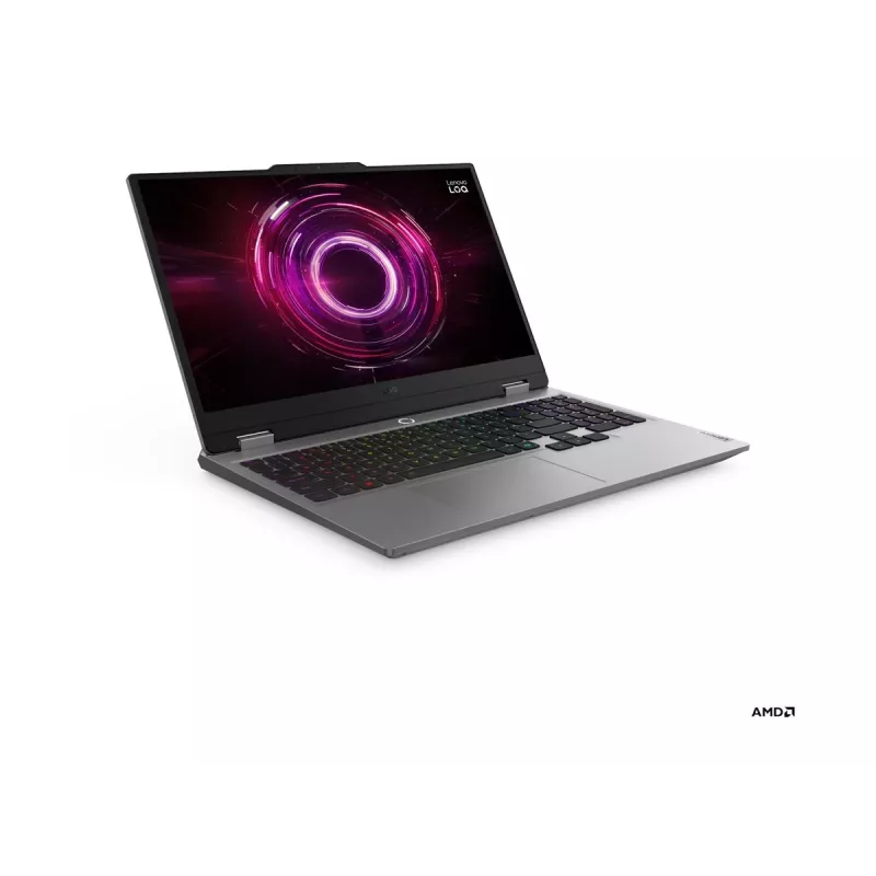 Nešiojamas kompiuteris Lenovo LOQ Ryzen 5, 15,6 colio FHD IPS 144Hz, 16GB RAM, 512GB SSD, NVIDIA RTX 5050 8GB, Windows 11 Home (Luna Grey)
