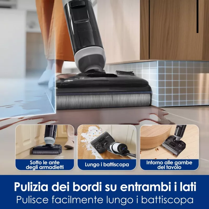 Belaidis grindų valytuvas Tineco Floor One i5 Stretch Plus – lengvas, šlapias ir sausas vertikalus grindų ploviklis