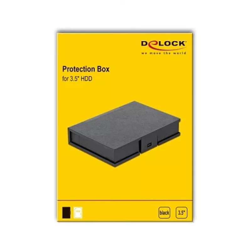 Apsauginis dėklas DeLOCK 18372 3,5 colio HDD juodas