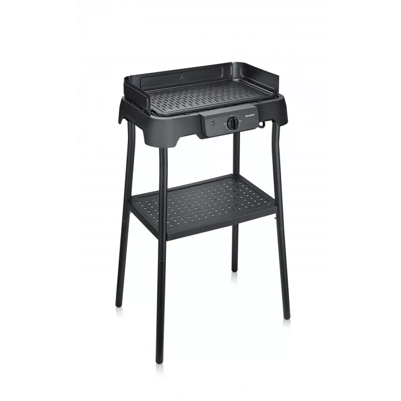 Elektrinis stalinis grilis SEVERIN PG 8596, 2000 W, stačiakampė grotelė, juodas, sukamasis valdiklis