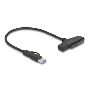 DeLOCK USB į SATA keitiklis 6 Gb/s USB Type-C Type-A 0,3m