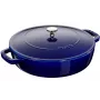 Staub Chistera 28 cm emaliuotas ketaus puodas tamsiai mėlynas