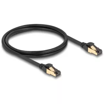 DeLOCK RJ45 Cat.6A kištukas–kištukas S/FTP 1 m juodas tinklo laidas