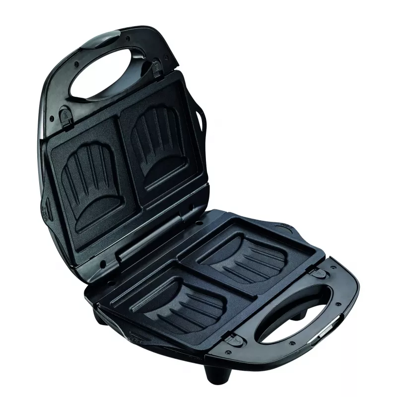 Sumuštinių keptuvė Tefal Break Time SW6148 – 2 sumuštiniams, nuimamos nelimpančios plokštės, laido laikymas, juoda/pilka