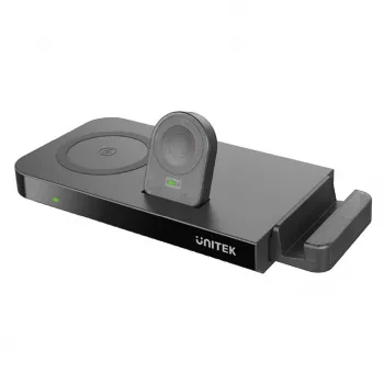 UNITEK MagMighty Combo 5 5-in-1 belaidžio įkrovimo stotelė, juoda