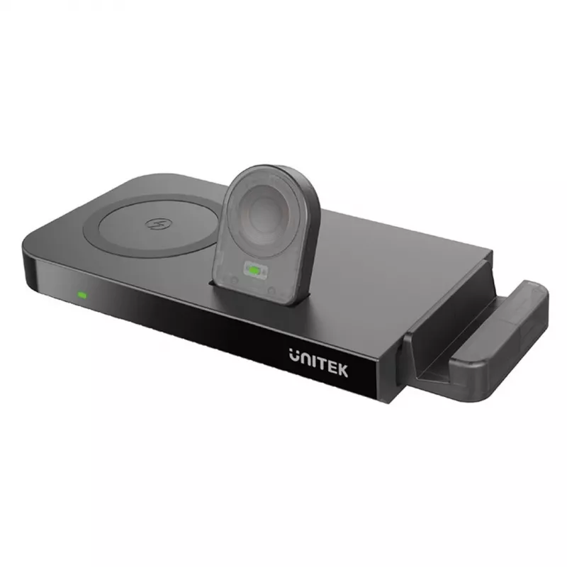 UNITEK MagMighty Combo 5 5-in-1 belaidžio įkrovimo stotelė, juoda