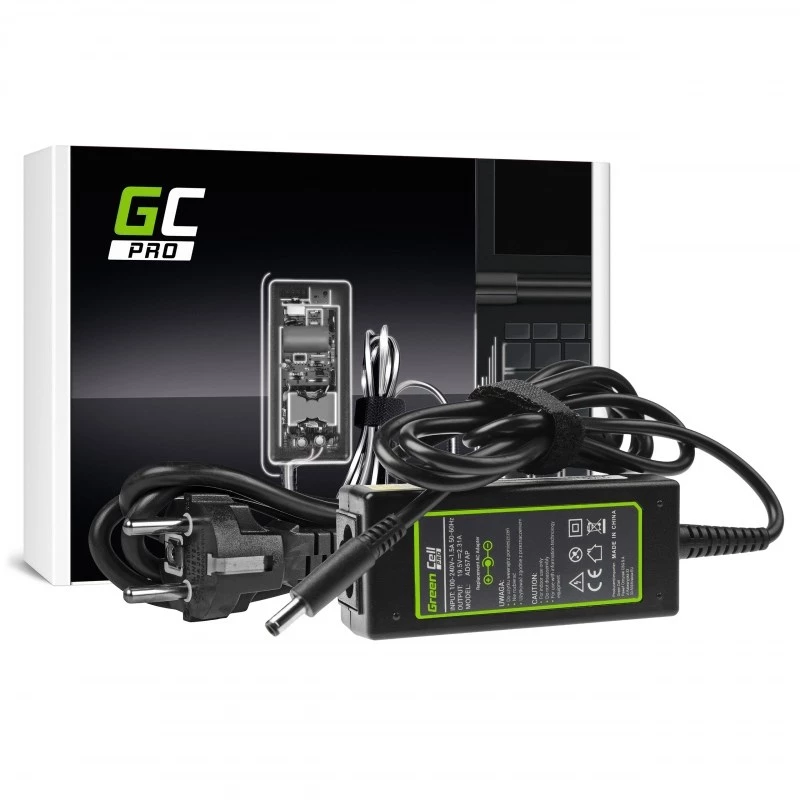 Maitinimo adapteris Green Cell AD57AP 45W 19,5V 2,31A, skirtas Dell nešiojamiesiems kompiuteriams, vidaus naudojimui, juodas