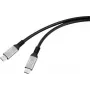Renkforce USB-C laidas USB4 juodas, aliuminio kištukas, silikonas (RF-6805038)