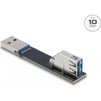 Lyties keitiklis DELOCK 67421 USB-A į USB-A, juodas
