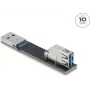 Lyties keitiklis DELOCK 67421 USB-A į USB-A, juodas
