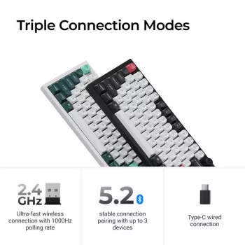 Mechaninė klaviatūra Keychron Q6 HE QMK su Gateron Double-Rail magnetiniais stabilizatoriais