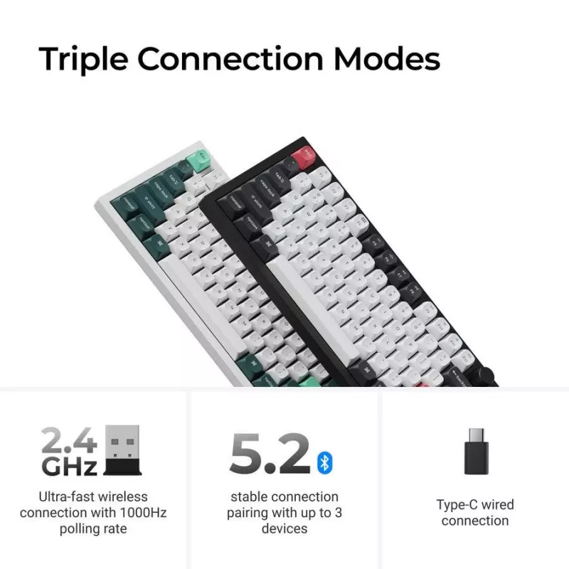 Mechaninė klaviatūra Keychron Q6 HE QMK su Gateron Double-Rail magnetiniais stabilizatoriais