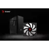 PC korpusas SAVIO Noctis Flow – Cube Mini-ITX/Micro-ATX/ATX, 3x120mm priekyje, 1x120mm gale, 2x3.5 colio + 3x2.5 colio lizdai, grūdintas stiklas