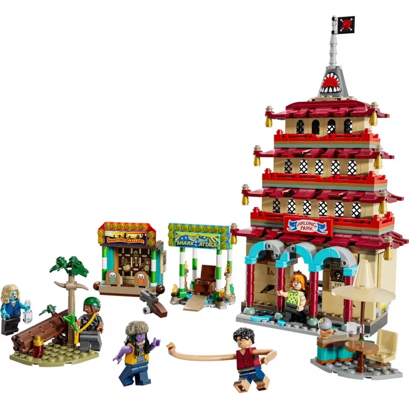LEGO One Piece Arlong Park 75638 – 926 dalių, 5 minifigūrėlių, rekomenduojamas amžius 9+, detalus rinkinys