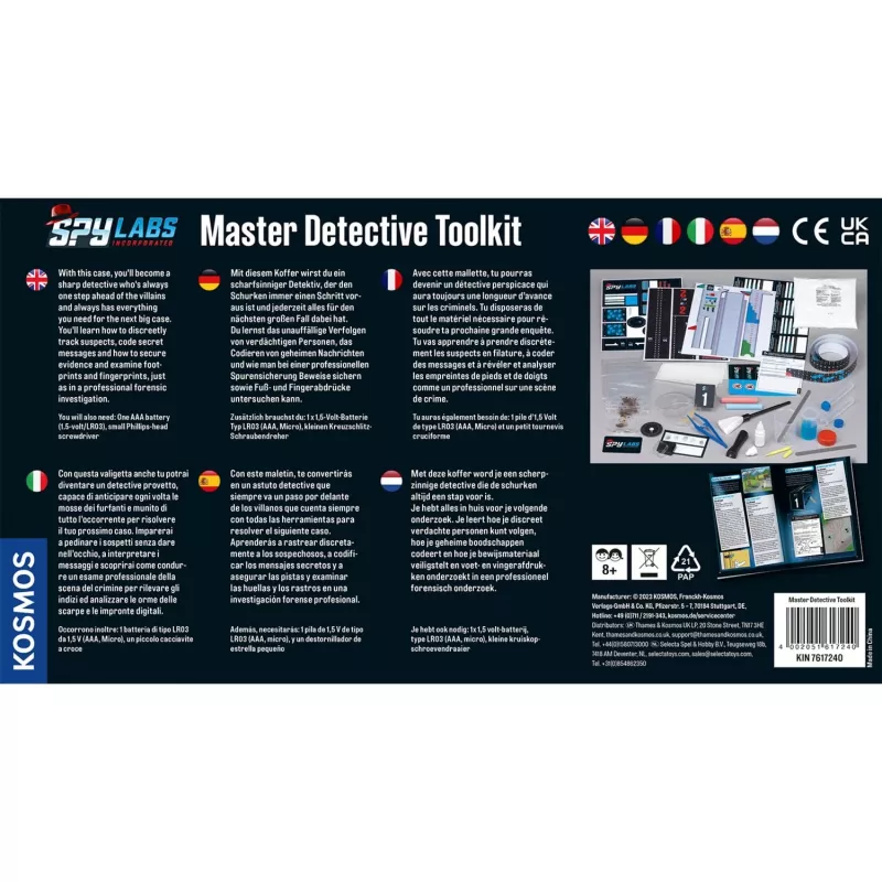 Spy Labs Incorporated Master Detective Toolkit V1, tarptautinė versija
