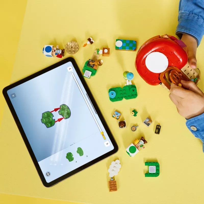 LEGO Super Mario vakarėlis Toad namelyje 72041 – konstruktorius su interaktyviais žaidimo elementais