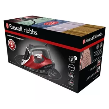 Russell Hobbs 25090-56 lygintuvas Dry & Steam keraminis padas 2600 W Juoda, Pilka, Raudona