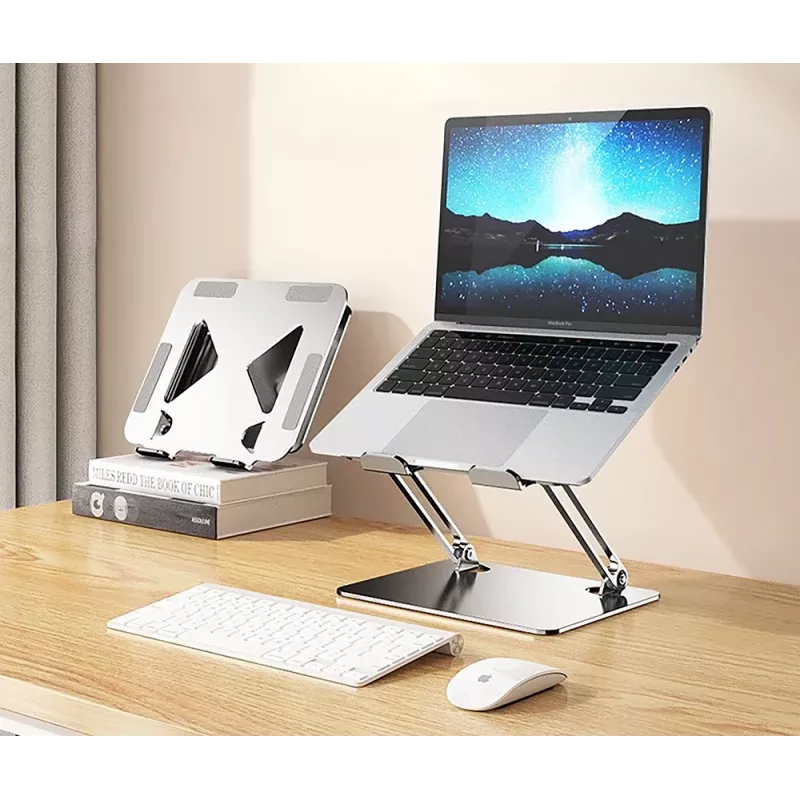 Nešiojamojo kompiuterio stovas MEDIA-TECH MT2661 – reguliuojamas aukštis, sulankstomas aliuminis, iki 17 colių