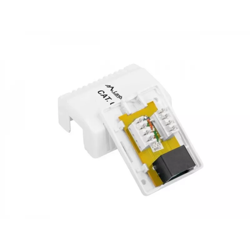 LANBERG išvado dėžutė RJ-45 OU6-0001-W, Cat6, balta