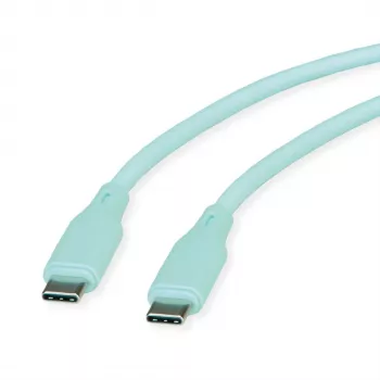 ROLINE USB 2.0 laidas C-C ST/ST Silicone 60W 1m Žalias