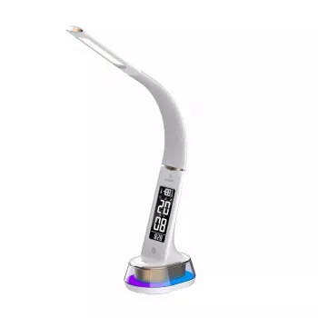 Stalinė lempa Hawk HW-LAMP05 balta LED reguliuojama – kompaktiška LED darbo lempa su reguliuojama rankena