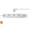Išmanusis maitinimo blokas Denver SHP-300U 3 AC lizdai E tipas 4 USB-A baltas