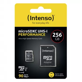 „Intenso 256GB UHS-I microSD Performance Class 10“ atminties kortelė
