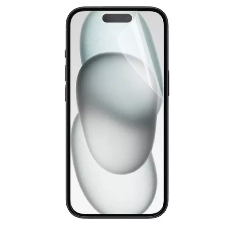 Mobilis 036310 skaidri apsauginė plėvelė iPhone 15 Pro atspari įbrėžimams ir smūgiams