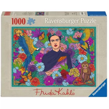 Dėlionė Frida Kahlo rojus: Papūgos, beždžionės 1000 dalių