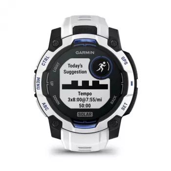 Garmin Instinct 3 Solar išmanusis laikrodis, 45 mm, Black/Stone White, silikoninė apyrankė (010-02934-03)