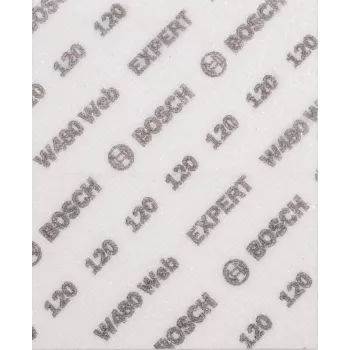 Šlifavimo lakštai Bosch W480 Web 1/4 G120 115×140 mm, pakuotė po 10 vnt. (2608902385)