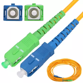 Tinklinis kabelis Extralink Patchcord SC/APC-SC/UPC vienmodis G652D 1 m
