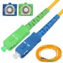 Tinklinis kabelis Extralink Patchcord SC/APC-SC/UPC vienmodis G652D 1 m