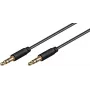 Audio kabelis Microconnect AUDLL1.5 1,5 m 3,5 mm Kištukas-Kištukas Juodas