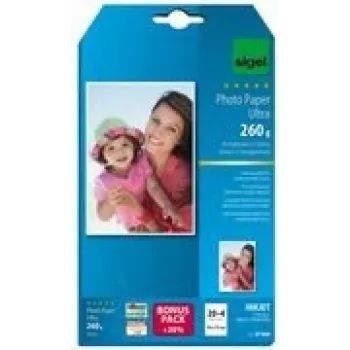 Fotopopierius Sigel IP 656 blizgus 10x15 cm 260 g/m² 72 lapų