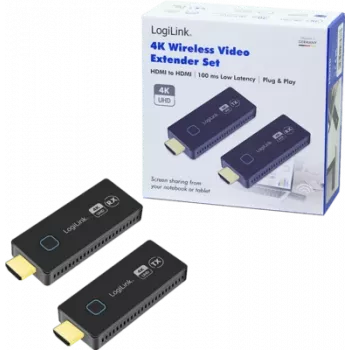Belaidis HDMI perdavimo rinkinys LOGILINK HDW0102 – 30 m, siųstuvas ir imtuvas
