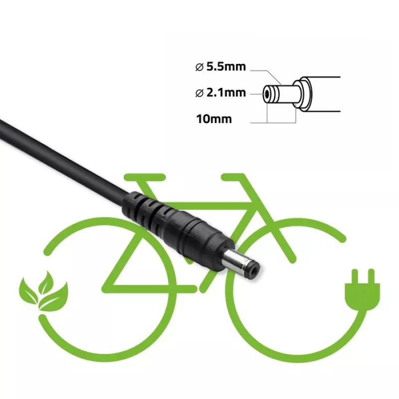 E-dviračio įkroviklis QOLTEC 50332 — 36V/42V, 2A, 5,5×2,1 mm