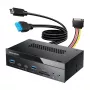 GrauGear G-MP03-CR-AU daugiafunkcis priekinis skydelis su 4 prievadų USB šakotuvu ir kortelių skaitytuvu (USB, SD, microSD)