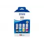 Rašalo kasečių rinkinys Epson EcoTank 103 – Originalus 4 spalvų rinkinys (Juoda, Žydra, Violetinė, Geltona), Juoda 4500 p., Spalvota 7500 p.