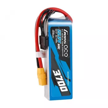 Baterija Gens ace GEA376S60X9GT 22.2 V LiPo įmontuota RC modeliams, 0,536 kg, juoda/mėlyna/pilka/balta