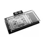 Alphacool Core serijos GPU vandens aušintuvas su akriliniu dangteliu, aliuminio galine plokšte, chromuotu variu ir nailono terminalu – juodas, permatomas